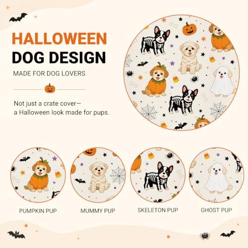 Explore Land Halloween Pattern Dog Crate Cover, 36 Inches - Image 6