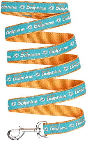 Pets First NFL Licensed Miami Dolphins Pet Leash, Size Small– Durable Satin Dog by PETSFIRST