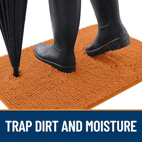 OLANLY Dog Door Mat for Muddy Paws 54x24, Super Absorbent Chenille Mud Mat - Image 2