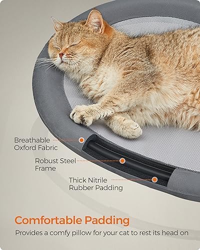 Feandrea Elevated Cat Bed, Breathable Hammock, Washable Mesh - Image 4