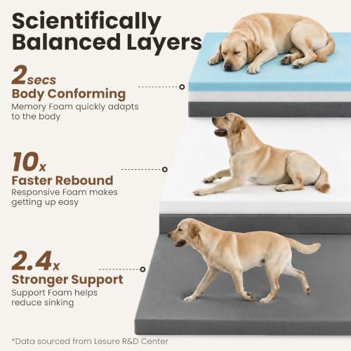 LE SURE RealOrtho™ XL 3-Layer Orthopedic Dog Beds Large Sized Dog - Image 3