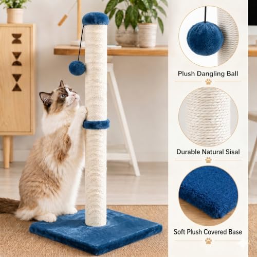 Dimaka 34" Height Tall Cat Scratching Post, Claw Scratcher - Image 6