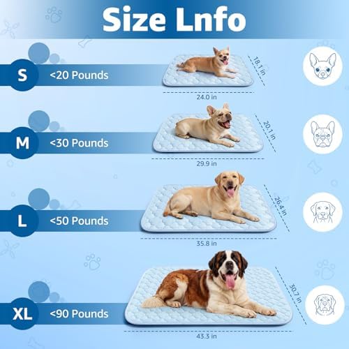 Cooling Mat for Dogs and Cats 24" x 18", Pet Cooling Bed Indoor Outdoor w - Image 4