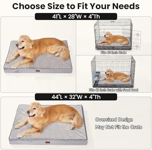OhGeni Orthopedic Waterproof Large Dog Bed, Memory Foam, 44 inch-XXL - Image 2