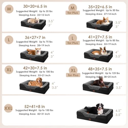 EHEYCIGA Orthopedic Dog Bed for Medium Dog, Memory Foam Dog Couch - Image 5