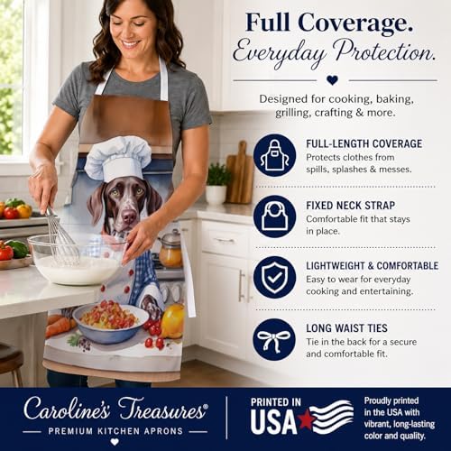Caroline's Treasures German Shorthaired Pointer The Chef Apron Cooking Kitchen - Image 4