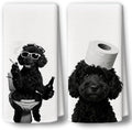 Dog Kitchen Towels Decor Set of 2 by BCUANGD