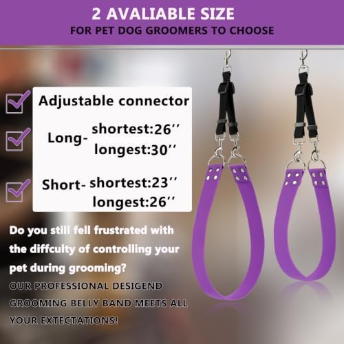Pet Dog Grooming Belly Strap – 2 Inch Wide Waterproof Strong PVC Support Band - Image 3