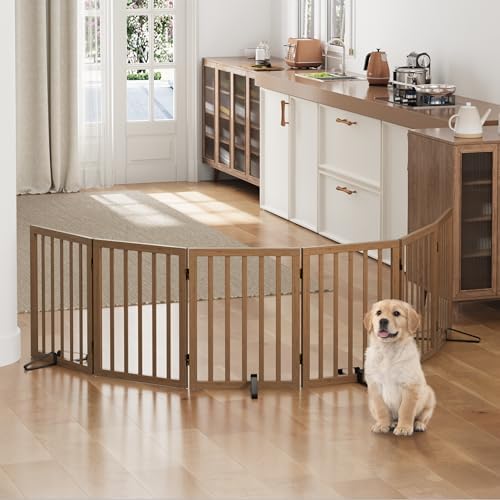 Dog Gates for Doorways, Freestanding Dog Gate Indoor, Foldable Pet Gates for - Image 6