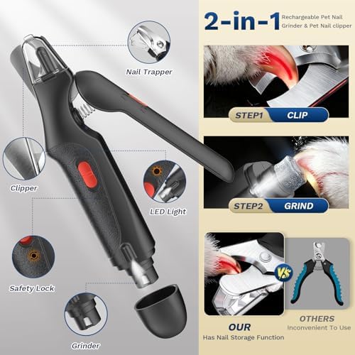 2 in 1 Dog Nail Clippers & Cat Nail Clippers Trimmers - Image 2