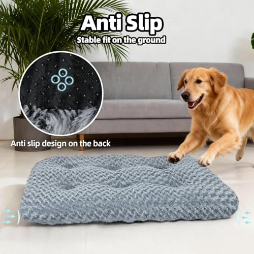 Dog Bed Large Size, Plush Washable Pet Bed Mat, Dog Crate Bed 35"x23" - Image 4