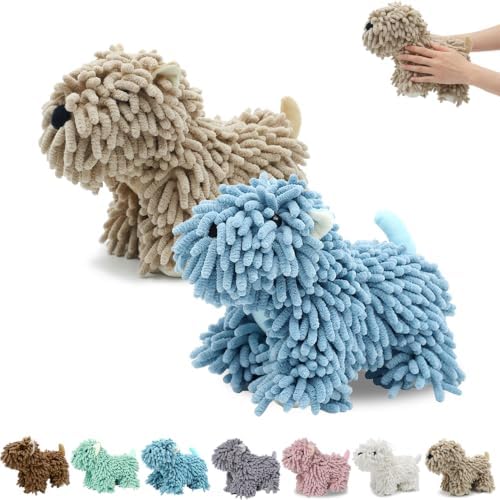 2Pcs Chenille Dog Hand Towel Fuzzy Ball Dog Towel Animal Hand Towels by FAGOBI