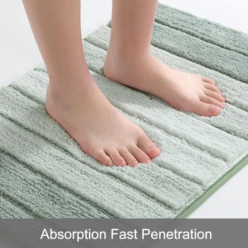 2 Piece Ombre Bath Mat for Bathroom, Non Slip Ultra Soft and Thick Water - Image 4