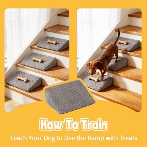 Dog Ramp for Stairs with Non-Slip Bump for Small & Senior Dogs Cats 2 Pack - Image 7