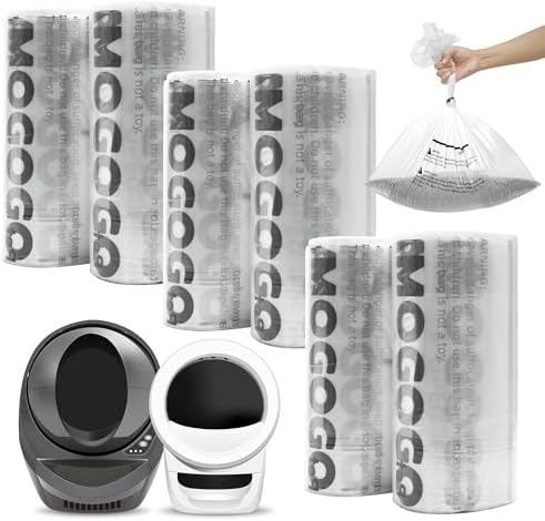 Waste Bags, Compatible with Litter Robot 4/5/3, 150 Pack Liners by AMOGOGOPET