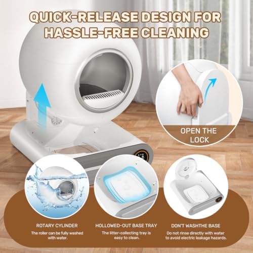 DuckSky Self Cleaning Litter Box, Enclosed Deodorizing Cat Box, App Control - Image 6