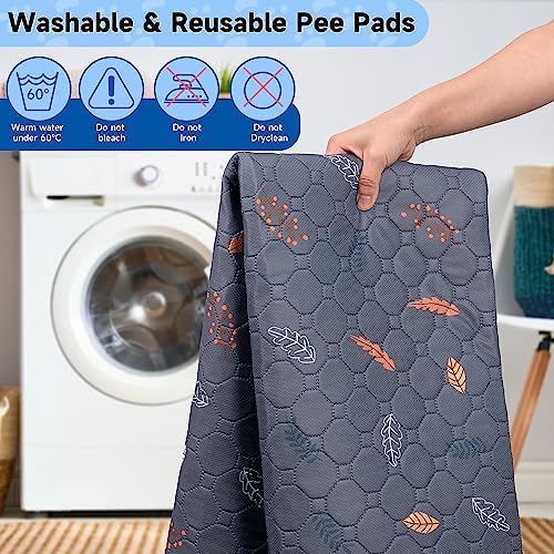 Sunheir Washable Pee Pads for Dogs Extra Large 48" x 60" 2-Pack, Reusable Puppy - Image 3