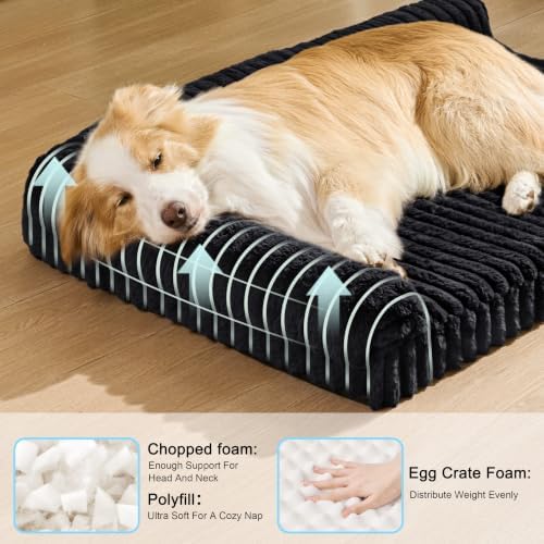 Orthopedic Medium Dog Bed Furry Pet Bed, Washable Cover 30''X20'' - Image 4
