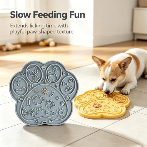 Dog Lick Mat, Silicone Paw Slow Feeder - Image 3