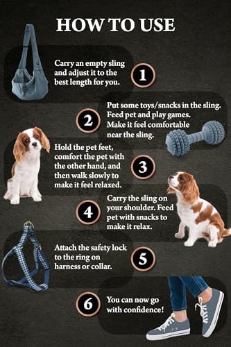 Noah & Paw Dog Sling Carrier for Small Dogs 3-10lb, Dog Sling for Small Dogs - Image 6