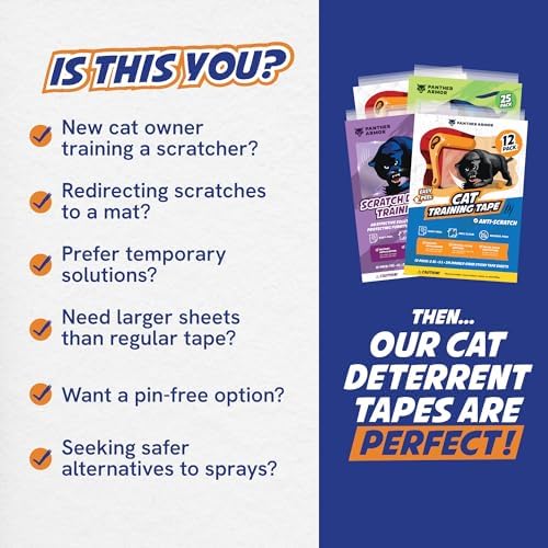 Panther Armor Cat Scratch Furniture Protector, 18 Double-Sided Tape Sheets - Image 6