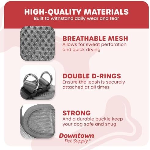 Downtown Pet Supply Step in Dog Harness No Pull, Light Gray - Image 4