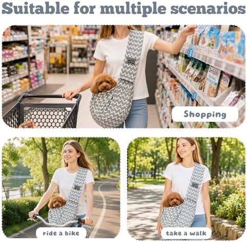 Dog Sling Carrier for Small Dogs and Cats 5–16 lbs, Puppy Carrier Sling - Image 3