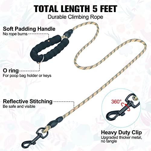 BEAUTYZOO Small Dog Harness and Leash Set, No Pull Puppy Pet Vest-Floral - Image 5
