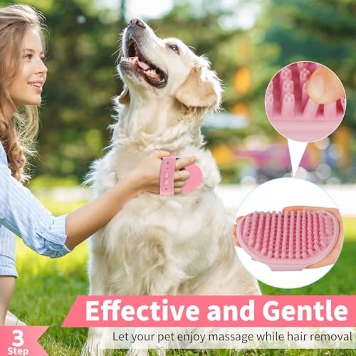 Comotech 6PCS Dog Bath Brush & Dog Toothbrush | Adjustable Handle Shampoo Brush - Image 4