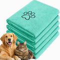 Chumia 4 Pcs Dog Towels for Drying, 30 x 50 Inch, Light Green by Chumia