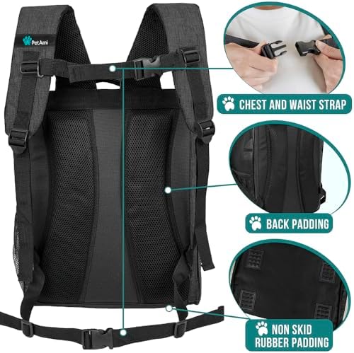 PetAmi Dog Backpack Carrier Airline Approved Cat Pet Puppy Bag - Image 5