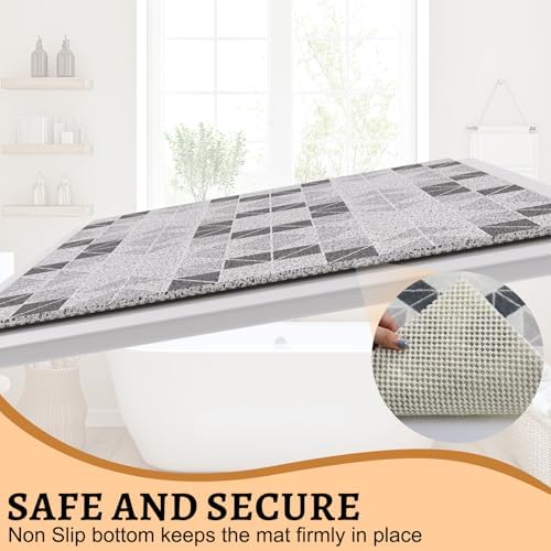 Anti Slip Loofah Shower Mat, Quick Drying Bathtub Mat - Image 3