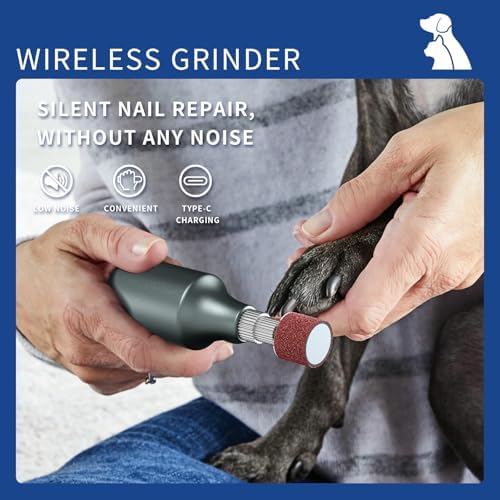 Rechargeable Dog Nail Grinder, 9‑Speed Adjustable Ultra Quiet Electric Pet Nail - Image 4