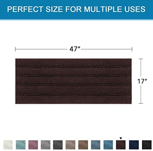 H.VERSAILTEX Bath Rugs for Bathroom Non Slip Bath Mats Extra Thick Chenille - Image 2