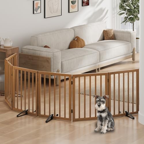 Dog Gates for Doorways, Foldable Dog Gate Indoor, Freestanding Pet Gates for - Image 5