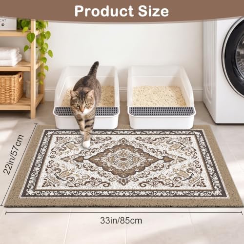 Unicorn Catcher 33"x22" Cat Litter Mat Non-Slip Washable Litter Box Mat - Image 6