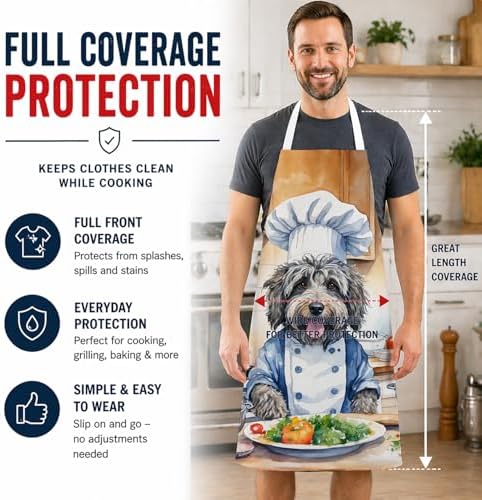Caroline's Treasures Bergamasco Sheepdog The Chef Apron Cooking Kitchen Server - Image 3