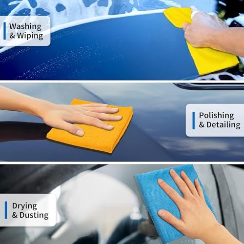 Microfiber Towels for Cars, 72 Pack Microfiber Cleaning Cloths, 11.5"*11.5" - Image 3