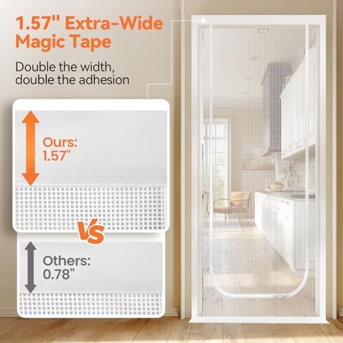 BFNN Cat Screen Door, Scratch Resistant Mesh Gate, Fit 36'' x 82'' Door - Image 5