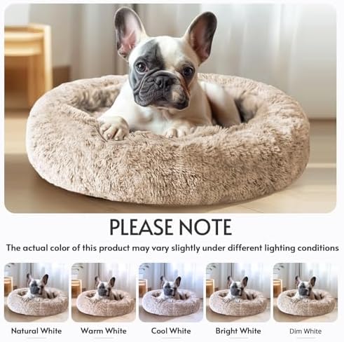 JOLLYVOGUE Calming Dog Bed Medium Size Dog, Anti-Anxiety Donut Medium Pet Bed - Image 7