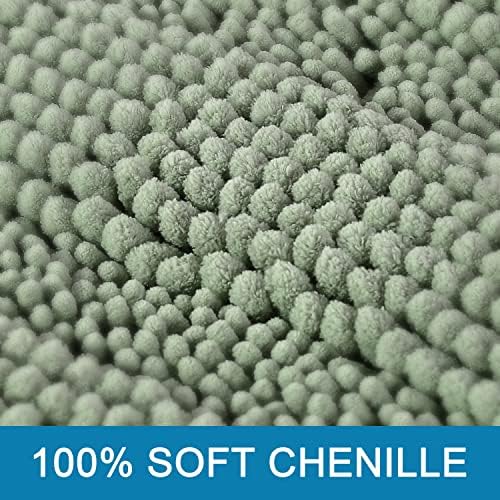 H.VERSAILTEX Bath Mats for Bathroom Non Slip Extra Thick Chenille Striped Bath - Image 3