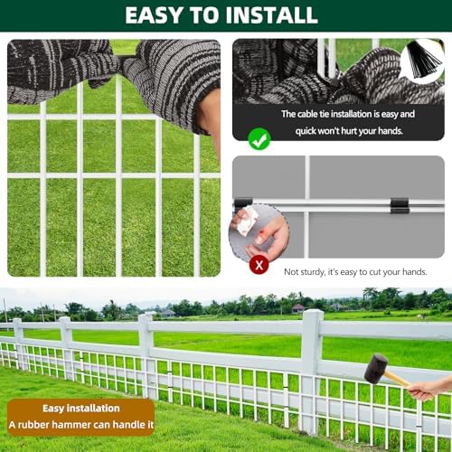 42.5ft x 13in Animal Barrier Fence, 30 Panels No Dig Garden Fence - Image 5