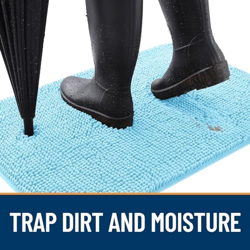 OLANLY Dog Door Mat for Muddy Paws 48x30, Super Absorbent Chenille Mud Mat - Image 2
