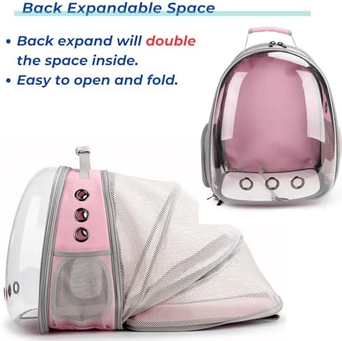 Lollimeow Expandable Bubble Cat Carrier Backpack, Supports up to 14 lbs - Image 4