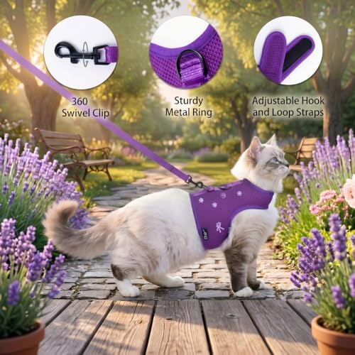 Cat Harness and Leash Set for Walking Escape Proof, Extra Large - Image 5