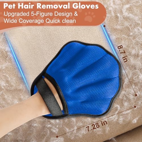 Pet Hair Removal Glove, Electrostatic Pet Hair Remover Glove - Image 5