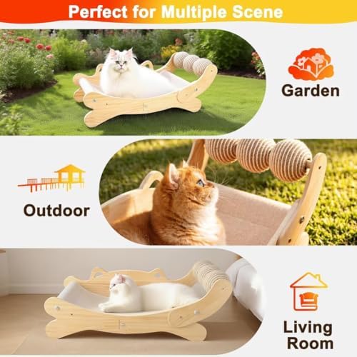 Cat Scratcher Bed, Heavy Duty Sisal Cat Scratching Post - Image 2