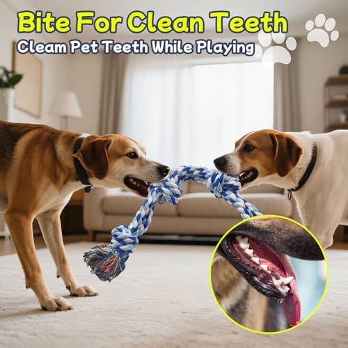 Rocfish Dog Rope Toys for Aggressive Chewers, Nearly Indestructible Tug of War - Image 5