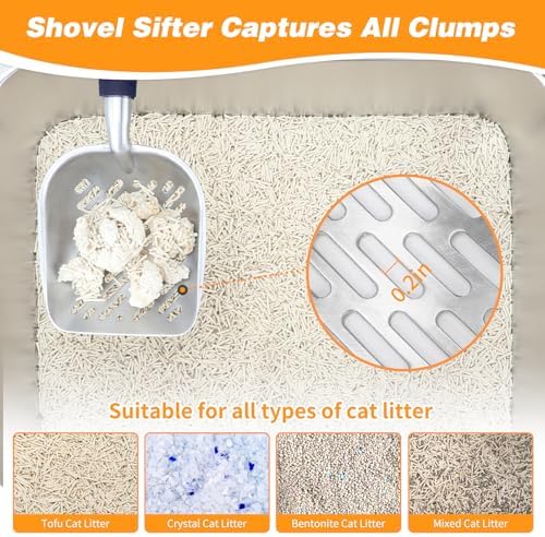 Metal Cat Litter Scoop with Holder, Stainless Steel Caddy - Image 5