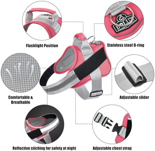 Bolux Dog Harness, No-Pull Reflective Dog Vest, Breathable Adjustable Pet - Image 2